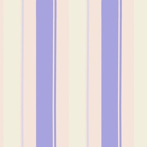 Large Stripe Thick and Thin lines in Lavender and Light pink.