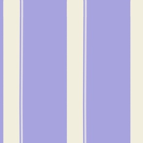 Modern vertical stripes thin, thick and in Lavender