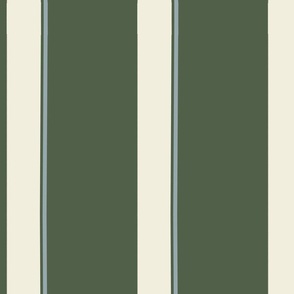 Modern vertical stripes thin, thick and in sage and forest green