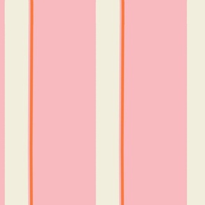 Modern vertical stripes thin, thick and in orange and pink