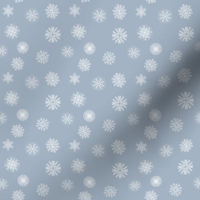 Hand drawn snowflakes on grey  5x5