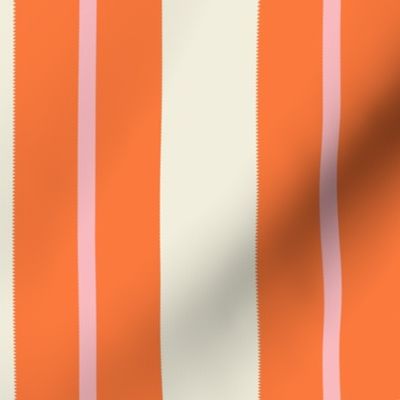 Large-Pink Thin Line Stripe on Orange Thick Line