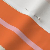 Large-Pink Thin Line Stripe on Orange Thick Line