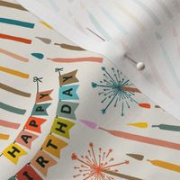 Birthday Candle Tablecloth // medium // tablecloth, happy birthday, colorful, candles