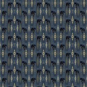1920s Art Deco Panther Wallpaper SMALL SCALE