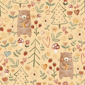 forest bear pale yellow