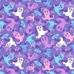Ghosts in Hats_in Purple Not So Scary_MEDIUM_4x4_(wallpaper 6x6)