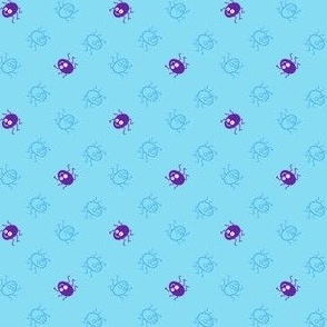 Little Spiders_Multi on Blue_MEDIUM_2x2_(wallpaper 3x3)