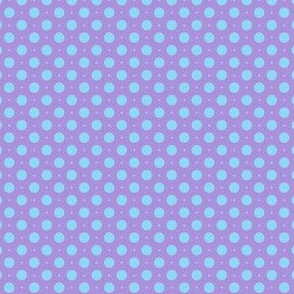 Polka Dots Mix_Blue on Purple_SMALL_1x1