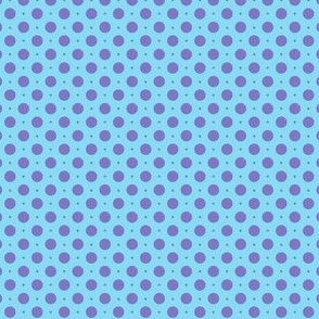 Polka Dots Mix_Purple on Blue_SMALL_1x1