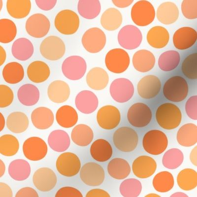 Party sprinkles cocktail party polka spot orange pink 12 large scale by Pippa Shaw