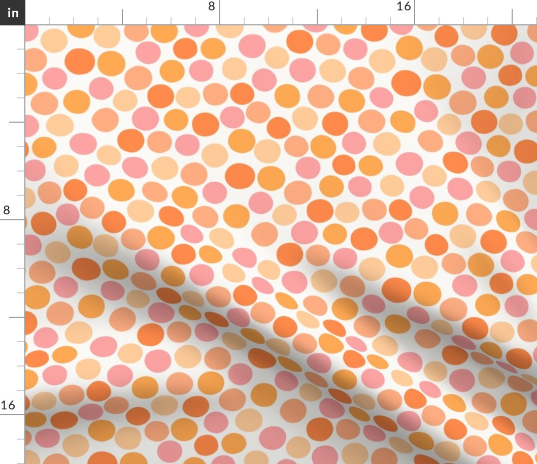 Party sprinkles cocktail party polka spot orange pink 12 large scale by Pippa Shaw