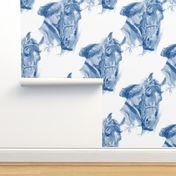 Equestrienne ~ Blue & White