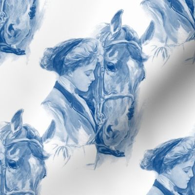 Equestrienne ~ Blue & White