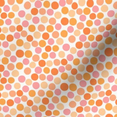 Party sprinkles cocktail party polka spot orange pink medium scale by Pippa Shaw