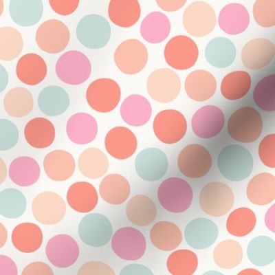 Party sprinkles cocktail party polka spot coral pink 12 large scale by Pippa Shaw