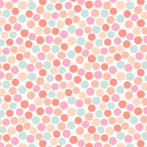 Party sprinkles cocktail party polka spot coral pink 12 large scale by Pippa Shaw