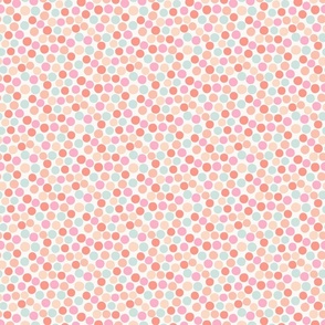 Party sprinkles cocktail party polka spot coral pink medium scale by Pippa Shaw