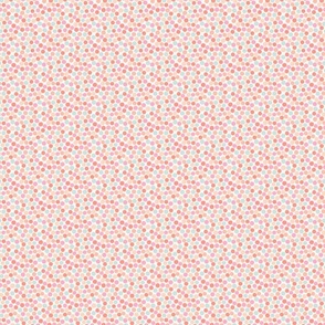 Party sprinkles cocktail party polka spot coral pink small scale by Pippa Shaw