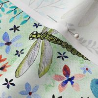 Dragonfly meadow hellgruen_spoonflower