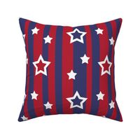 Red White Blue Stars Stripes  Americana Farmhouse 