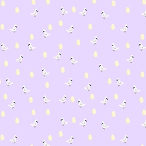 Silkies and Eggs (purple)