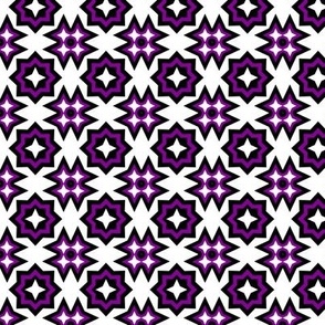 Purple Geometric Shapes - Small with White