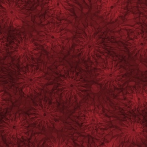 Translucent Flowers - Background - Red