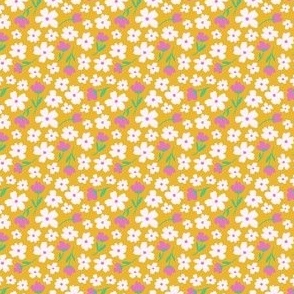 Ditsy Daisies on Yellow - Small