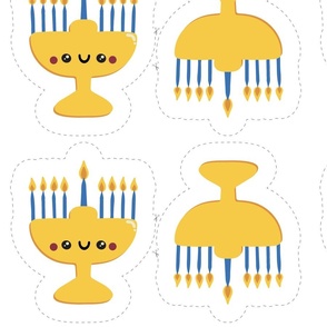 DIY cut and sew happy menorah