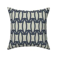 Modern Deco in Navy Blue and Gray