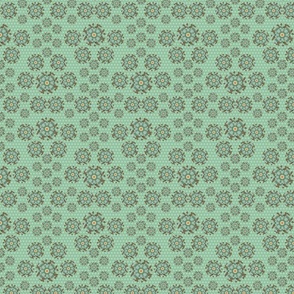 Green Floral Dots, flower, sage, emerald, jade, Cute, Cuter, Cutest Kids Sheets—2400, v04