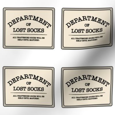 Department of Lost Socks Labels