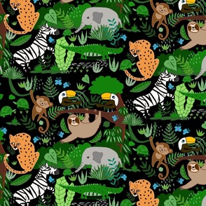 Cute Jungle  Wildlives in Black