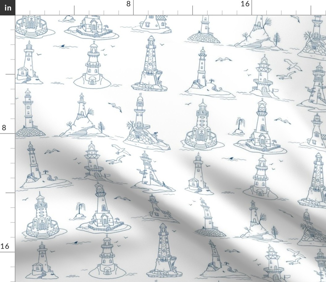 Lighthouses Version A in Blue