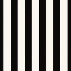 Large Scale // Halloween Vertical Stripes on Onyx Midnight Black