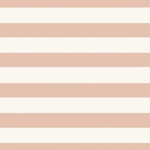 Large Scale // Halloween Horizontal Stripes on Blush Rose Pink