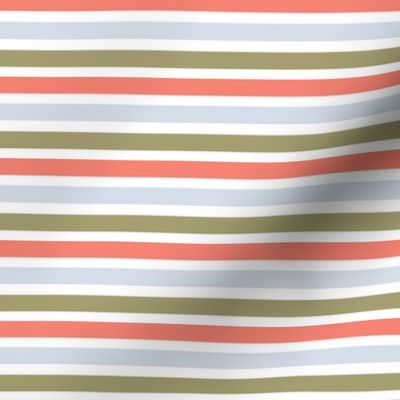 peach blue green stripes