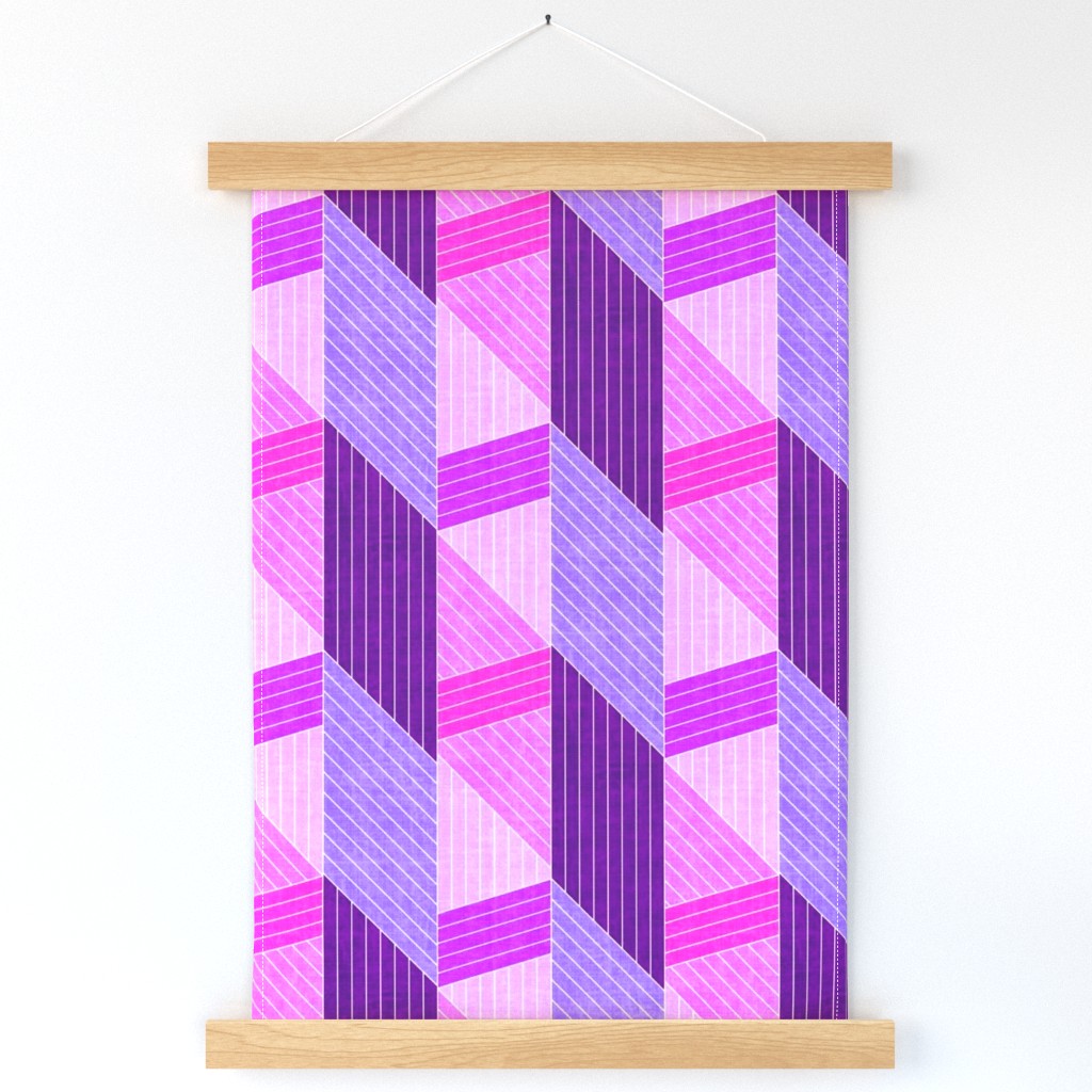 STRIPED BLOCK - PINK.DARK PURPLE