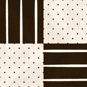 Polka Dot and Stripes Chess Clash Black Large