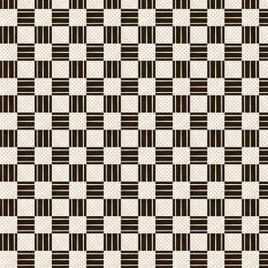 Polka Dot and Stripes Chess Clash Black and White Smaller