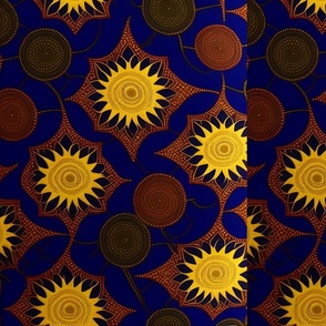 Image of African fabric with majority brown with f 