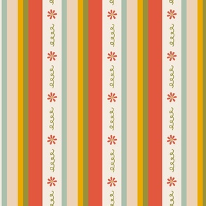 Spring Vines Stripe-Green