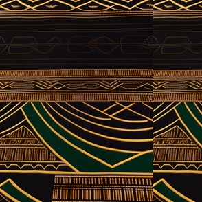 Image of African fabric with gold