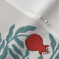 Pomegranate plant motifs in classic style