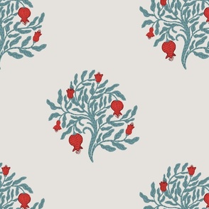 Pomegranate plant motifs in classic style