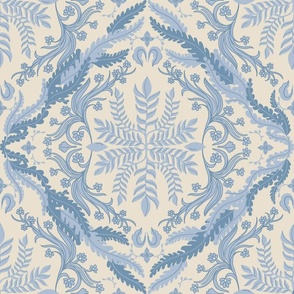 Floral damask Azulejo pattern