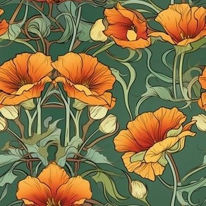 Art Nouveau Poppies 