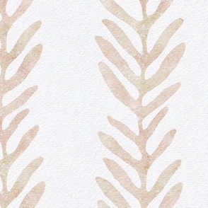 botanical stripe - neutral color palette - neutral watercolor leaf wallpaper