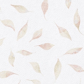 neutral delicate leaf - watercolor neutral leaves - whimsical neutral botanical wallpaper